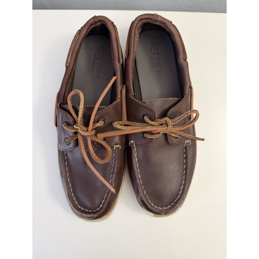 Sperry Authentic Original 2-Eye Leather Boat Shoes dark brown 5.5m